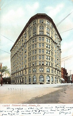 #ad Peidmont Hotel Atlanta Georgia early postcard used in 1908