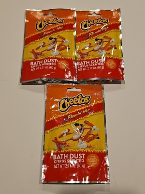 #ad Bath Dust Powder 3 Packs Of Scented Bath Mix Cheetos Flamin Hot $3.99