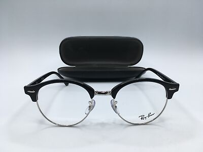 #ad Ray Ban RB4246 Men#x27;s Black Frame Demo Lens Round Eyeglasses 49MM