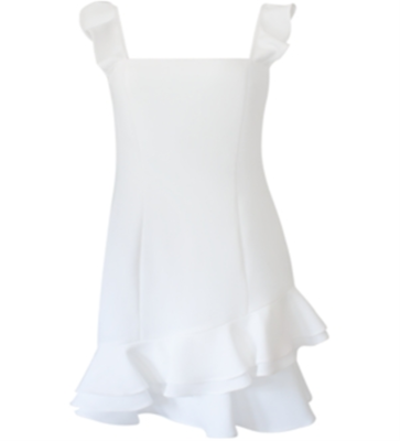 #ad BCBGeneration Women#x27;s Ruffled Cocktail Dress White Size 4