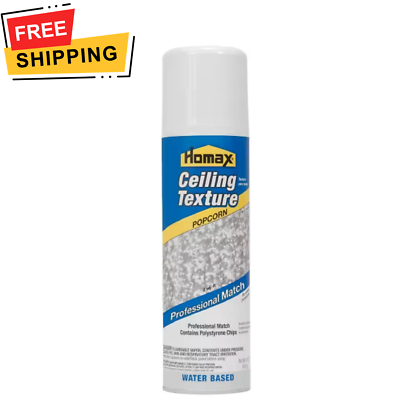 #ad 16 Oz. Aerosol Ceiling Popcorn Professional Match Texture Homax White Spray New