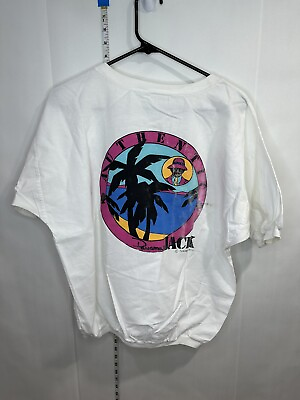 #ad VINTAGE Panama Jack Authentic Shirt White Safari 80s 90s USA Beach Surf Casual