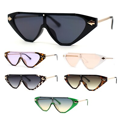 #ad Womens Flat Top Shield Cat Eye Rectangle Squared Cat Eye Sunglasses $14.95