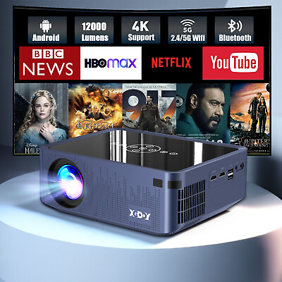 #ad 8K LED Projector Native 1080p Bluetooth WiFi 5G Beamer Home Theater 12000 Lumen