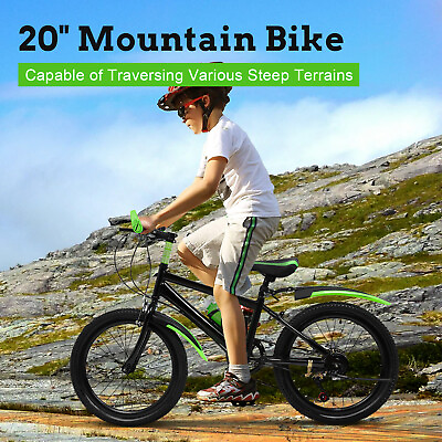 #ad 20quot; Child Bike Bicycle 7 Speed Kids Mountain Bike City Bike w Double Disc Brake