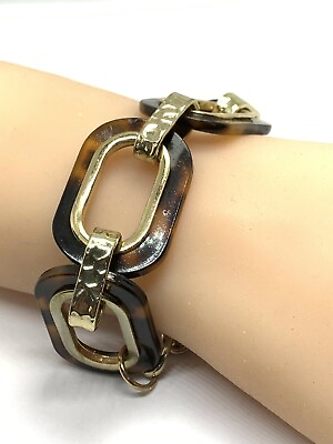 #ad traci lynn Brown Golden Tortoise bracelet 8” 9”