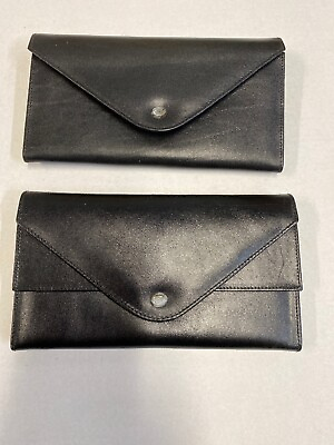 #ad 2 Vintage Black Leather Wallet from Estate UnCleaned