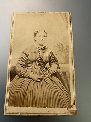 #ad Antique CDV Photo of Woman Goodnow O.F. Weaver Chicago IL