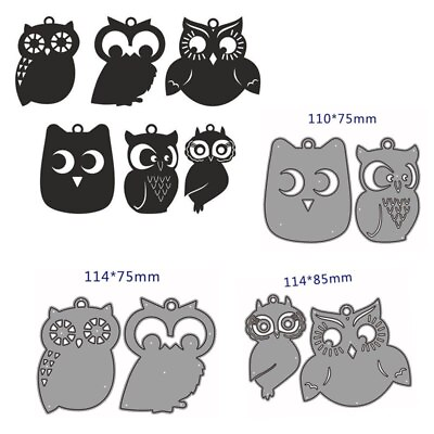 #ad Cute Owls Metal Cutting Dies Cut Die Mold Decoration Scrapbook Card Craft
