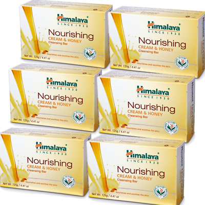 #ad Himalaya Nourishing Cream Honey Cleansing Bar 6 Pack Body Soap for Soft and
