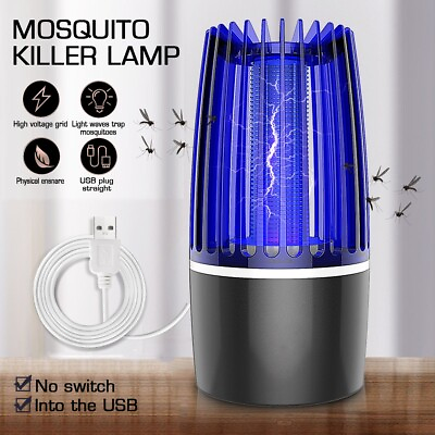 #ad USB Electric Shock Mosquito Killer LED UV Pest Control Lamp Bug Zapper Fly Trap