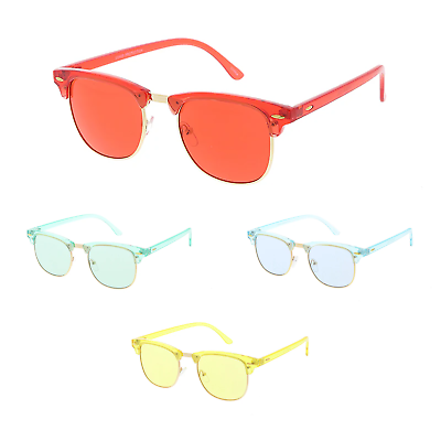 #ad Sunglasses for Men Women Translucent Frame Colorful 80s Classic Retro Sun Glass