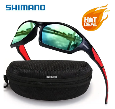 #ad SHIMANO Fishing Sunglasses Long Frame Cycling amp; Outdoor UV400 with box
