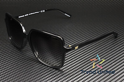 #ad MICHAEL KORS MK2098U 3781T3 Black Grey Grad Polarized 56 mm Women#x27;s Sunglasses