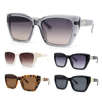 #ad Womens Luxury Rhinestone Hinge Jewel Angular Butterfly Chic Sunglasses