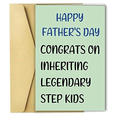#ad Happy Father’s Day Card for Stepdad Best Fathers Day Gift from Step step kids