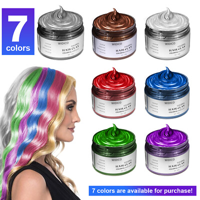 #ad Hair Color Wax Mud Dye Cream Unisex Washable Temporary Modeling Tintage 7 Colors