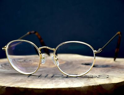 #ad Mo Eyeware Unisex Glasses Spectacles Frames MO Upper 487M Gold Colour Frame