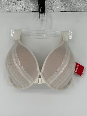 #ad NEW Spanx BRA LLELUJAH Illusion Lace Full Cover Bra Linen Champagn Beige Sz 36C