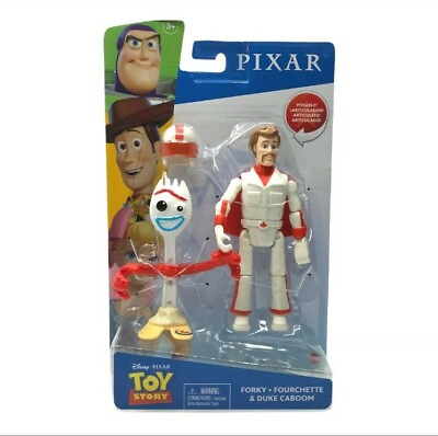 #ad Disney Pixar Toy Story 4 Forky And Duke Caboom Poseable Figure NEW