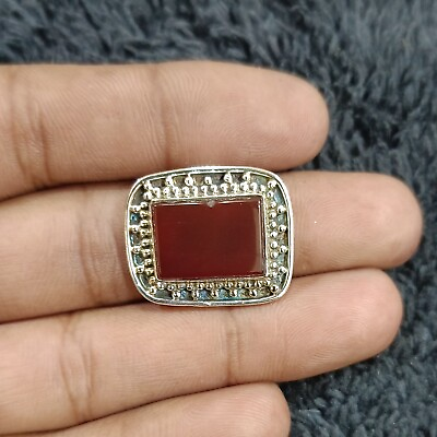#ad Carnelian Gemstone Ring 925 Sterling Silver Statement Ring Handmade Ring AP27