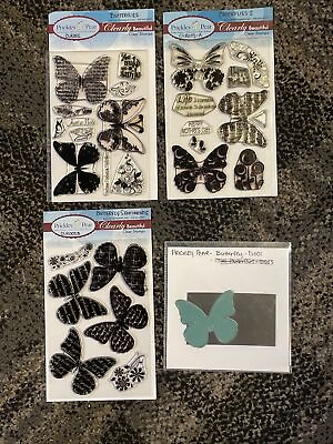 #ad Prickley Pear Clear Sets Butterflies Lot Of 3 And Die Butterfly