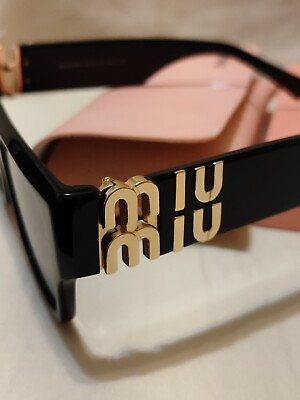 #ad #ad Authentic New Miu Miu SMU 10WS Black Shaded Sunglasses
