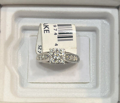 #ad Women’s Size 6 White Gold 1 2 Diamond Ring