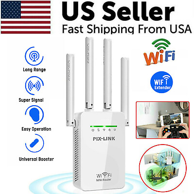 #ad 1200Mbps WiFi Range Extender Repeater Wireless Amplifier Router Signal Booster