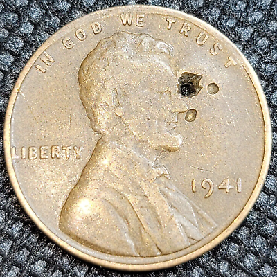 #ad U.S. 1941 WHEATBACK COPPER PENNY PENDANT PENNY#x27;S FROM THE PAST MANMADE the hole