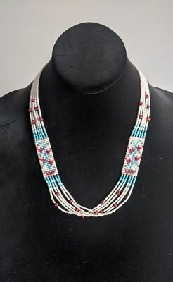 #ad Navajo Rug Design Beadwork Native American Indian Jewelry Tree Of Life