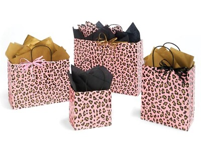 #ad LIPSTICK LEOPARD Design Gift Paper Gloss Bag Choose Size amp; Package Amount