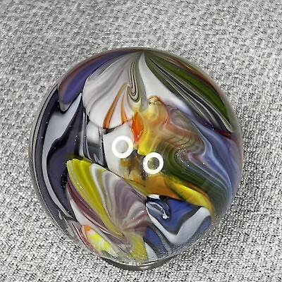 #ad Huge Kris Parke 8X4 2012 Handmade Glitter Art Glass Marble 2”