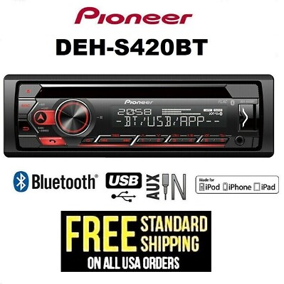 #ad Pioneer DEH S420BT radio CD MP3 USB Auxiliary Bluetooth headunit plays Android