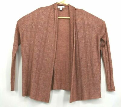 #ad Nordstrom Signatures Womens Open Front Cardigan Solid Color Long Sleeves