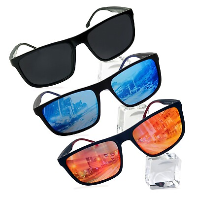 #ad Sunglasses for Men Women Polarized Sunglasses UV400 Rectangular Retro Sunglasses
