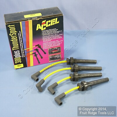 #ad ACCEL 7961Y 300 Yellow Thundersport Ferro Spiral 8MM Spark Plug Wire Set $22.79