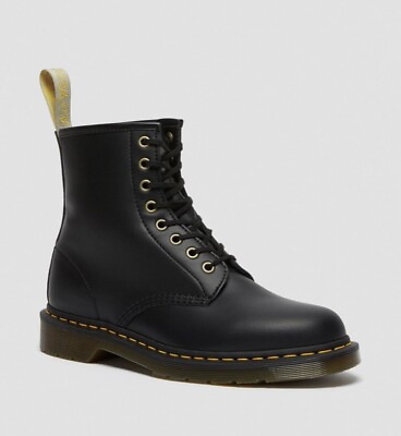 #ad Dr Martens VEGAN 1460 Black Felix Lace Up Boots Model #14045001 Size 8W or 7M