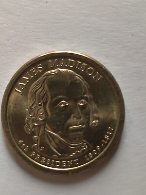 #ad 1 Doller Coin 2007 1809 1817 James Madison Presidents