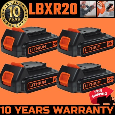 #ad 1.5Ah 2.0Ah 20V for Black Decker 20 Volt MAX Lithium LBXR20 LB20 LBX20 Battery