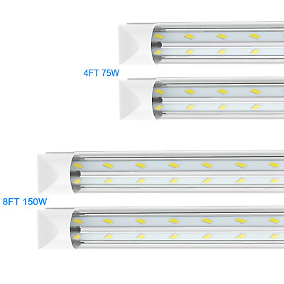 #ad 4FT 5FT 6FT 8FT T8 LED Tube Light Bulbs 6500K Integrated LED Shop Light Fixture