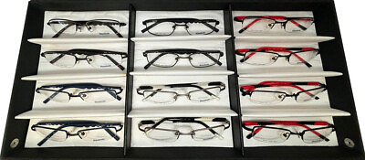 #ad Reebok Designer Eyeglasses WHOLESALE LOT of 12 Unisex w Semi Rimless Retail$1199