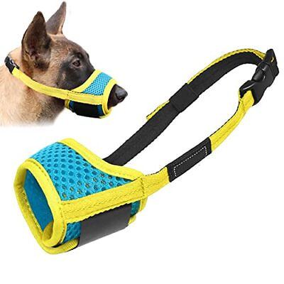 #ad Dog Muzzle Anti Biting Barking and Chewing with Comfortable Mesh Soft Fabric ...