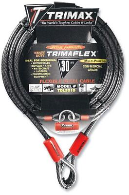 #ad Trimax Trimaflex Max Security Braided Cable Dual Loop Cable 15ft. x 10mm TDL1510