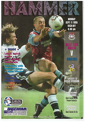 #ad West Ham United v Chelsea Rare Official Match Day Programme 11.09.95