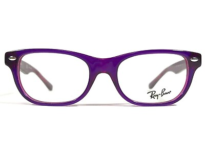 #ad Ray Ban RB1555 3666 Kids Eyeglasses Frames Purple Pink Square Full Rim 46 16 125