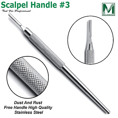 #ad Dental Surgical Scalpel Handle Blade Holder #3 With Round Pattern Handle CE