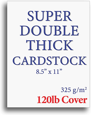 #ad 120lb Cover Thick Cardstock Paper Plain Heavy Bright White Stock 8.5quot; x 11quot;