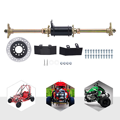 #ad 28quot; Rear Axle Complete Kit 3 Hole Wheel Hub For 150cc 110 ATV Go Kart Quad Buggy