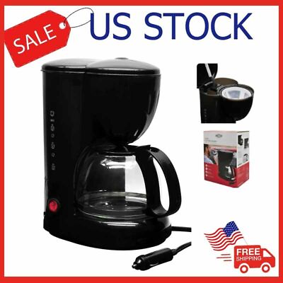 #ad RoadPro 12V Coffee Maker with Glass Carafe